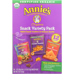 Annie's Homegrown, Organic Snack Variety Pack, 11 Oz(Case Of 6)