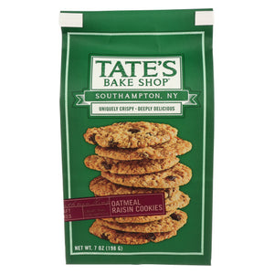 Tates, Oatmeal Raisin Cookies, 7 Oz