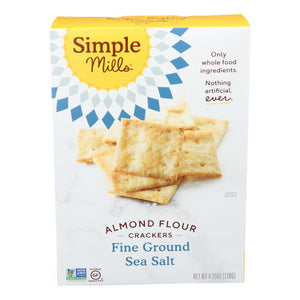 Simple Mills, Fine Ground Sea Salt Almond Flour Crackers, 4.25 Oz(Case Of 6)