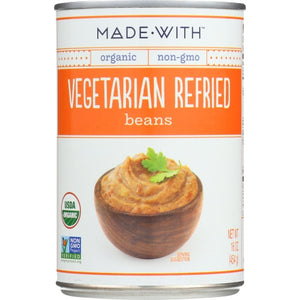 Made With, Beans Refried Vgtrn Org, 16 Oz(Case Of 12)