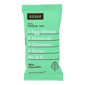 Rxbar, Mint Chocolate Protein Bar, 1.8 Oz(Case Of 12)
