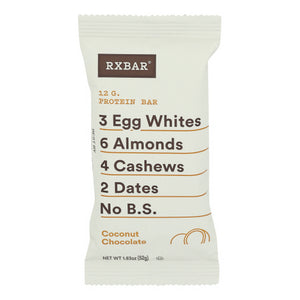 Rxbar, Coconut Chocolate Protein Bar, 1.8 Oz(Case Of 12)