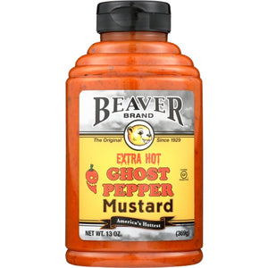 Beaver, Ghost Pepper Mustard, 13 Oz(Case Of 6)
