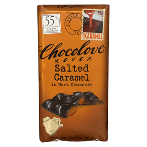 Chocolove, Salted Caramel Dark Chocolate, 3.2 Oz(Case Of 10)
