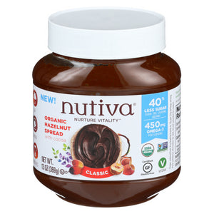 Nutiva, Organic Hazelnut Spreads  Chocolate, 13 Oz