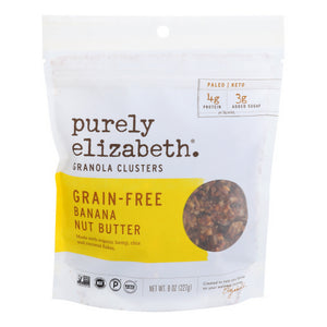 Purely Elizabeth, Grain Free Granola Banana Nut Butter, 8 Oz