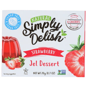 Simply Delish, Jel Dessert Strawberry, 0.7 Oz