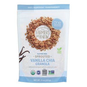 One Degree, Sprouted Oat Granola  Vanilla Chia, 11 Oz(Case Of 6)