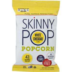 Skinny Pop, White Cheddar Popcorn, 1 Oz(Case Of 12)