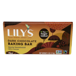 Lily's, Premium Baking Bar Dark Chocolate, 4 Oz(Case Of 12)