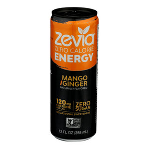 Zevia, Zero Calorie Energy Drink Mango/Ginger, 12 Oz