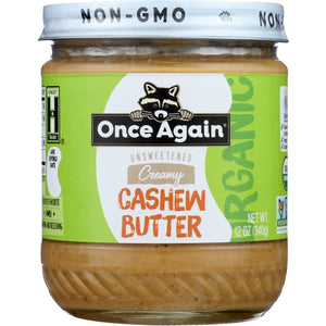 Once Again, Organic Cashew Butter, 12 Oz(Case Of 6)