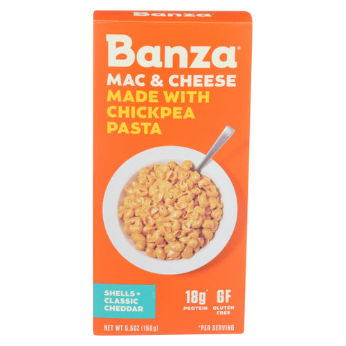 Banza, Chickpea Pasta Mac And Cheese Shells And Classic Cheddar, 5.5 Oz