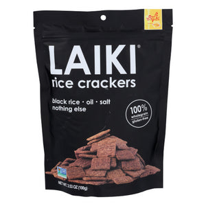 Laiki, Black Rice Crackers, 3.53 Oz(Case Of 8)