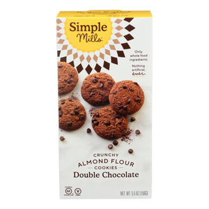 Simple Mills, Double Chocolate Crunchy Cookies, 5.5 Oz(Case Of 6)