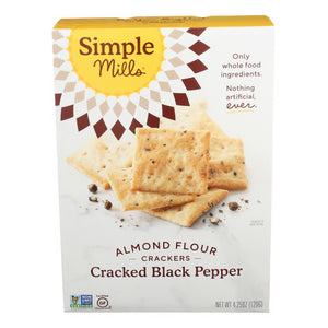 Simple Mills, Cracked Black Pepper Almond Flour, 4.25 Oz(Case Of 6)