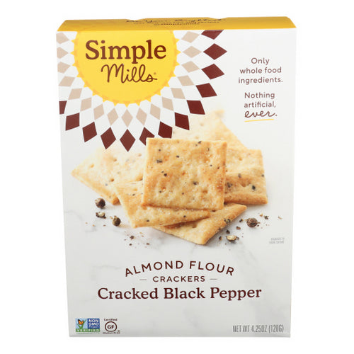 Simple Mills, Cracked Black Pepper Almond Flour, 4.25 Oz(Case Of 6)