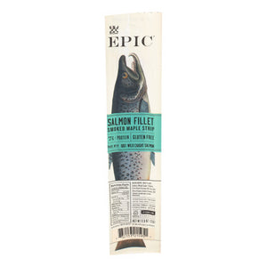 Epic Dental, Salmon Strip Smoked Maple Salmon Fillet, 0.8 Oz(Case Of 20)