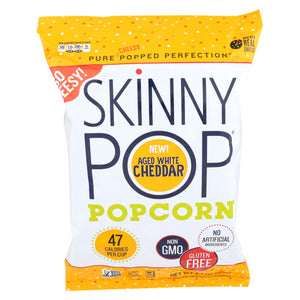 Skinny Pop, Skinny Pop Aged White Cheddar Popcorn, 4.4 Oz(Case Of 12)
