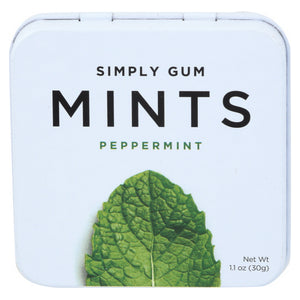 Simplygum, Mints Peppermints, 30 Grams(Case Of 6)