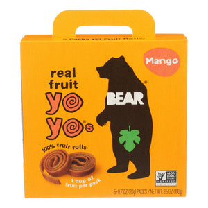 Bear Yoyo, Real Fruit Roll Yoyo  Mango, 3.5 Oz(Case Of 6)