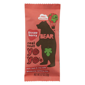 Bear Yoyo, Real Fruit Strawberry Yo Yos Fruit Roll, Case of 12 X 0.7 Oz