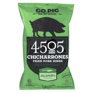 4505 Meats, J Alapeno Cheddar Fried Pork Rinds, 2.5 Oz(Case Of 12)