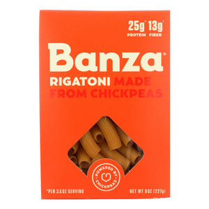 Banza, Rigatoni Chickpea Pasta, 8 Oz(Case Of 6)
