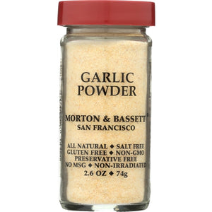 Morton & Bassett, Garlic Powder, 2.6 Oz(Case Of 3)