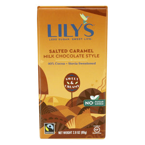 Lilys Sweets, Chocola Te Bar  Caramelized & Salted, 2.8 Oz(Case Of 12)