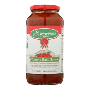 La San Marzano, Sauce Tomato Basil, Case of 6 X 24 Oz