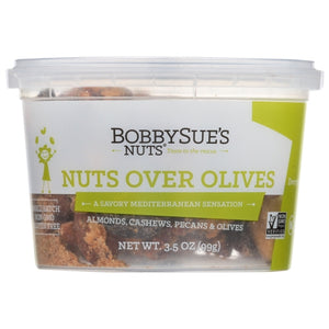 Bobby Sues Nuts, Nuts And Olives Mix, 3.5 Oz(Case Of 16)