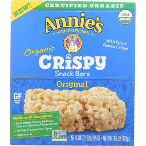 Annie's Homegrown, Organic Original Crispy Snack Bars, 3.9 Oz