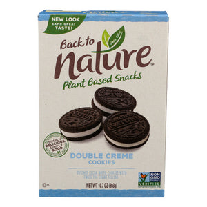 Back to Nature, Cookies Double Classic Creme, 10.7 Oz(Case Of 6)