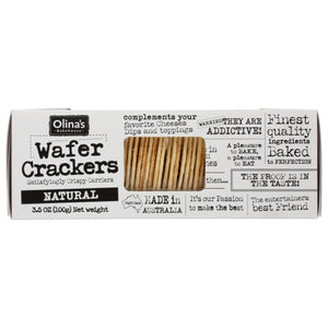 Olinas Bakehouse, Cracker Wafer Natural, 3.5 Oz(Case Of 12)