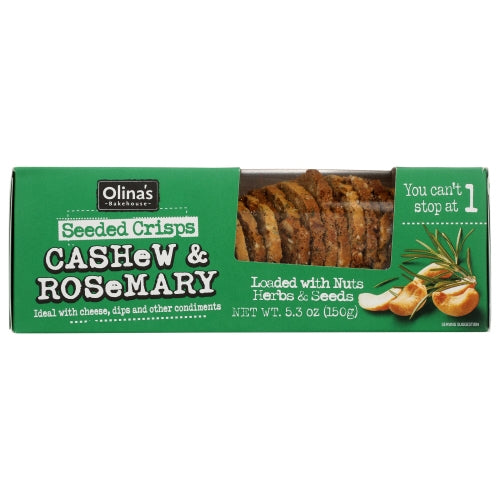 Olinas Bakehouse, Crisps Seed Cashew Rosmry, 5.3 Oz
