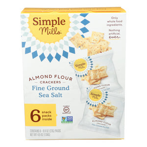 Simple Mills, Simple Mills Almond Flour Crackers Gluten Free Fine Ground Sea Salt , 4.9 Oz(Case Of 6)