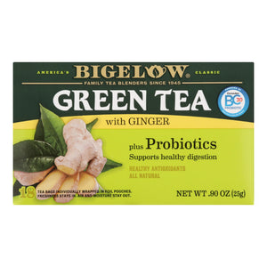 Bigelow, Green Tea With Ginger Plus Probiotics, 0.9 Oz