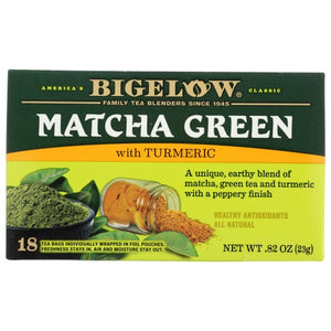Bigelow, Matcha Green With Turmeric, 0.82 Oz