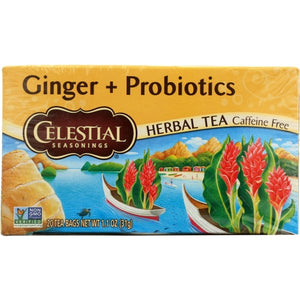 Celestial Seasonings, Tea Herb Gngr Probiotc, 16 Bags(Case Of 6)