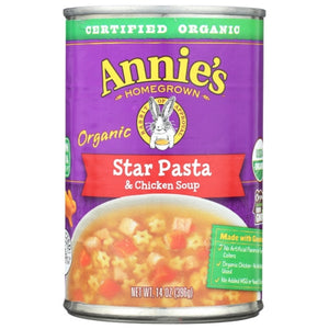 Annie's Homegrown, Organic Star Pasta And Chicken Soup, 14 Oz(Case Of 8)