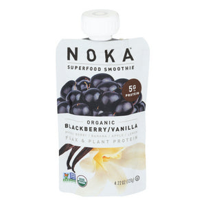 Noka, Organic Blackberry/Van Illa Superfood Smoothie Blackberry/Van Illa, 4.22 Oz(Case Of 6)