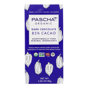 Pascha, Pascha  Bar Chocolate  Cacao, Case of 10 X 2.82 Oz