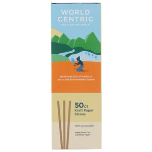 World Centric, Straw Cmpostbl Paper, 50 Count
