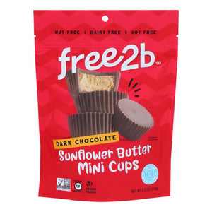 Free2B Foods, Sun Cups Mini Dark Chocolate, 4.2 Oz(Case Of 6)