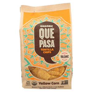 Que Pasa, Chip Tortilla Yellow Org, Case of 6 X 11 Oz