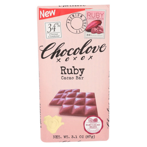 Chocolove, Ruby Chocolate Bar, 3.1 Oz
