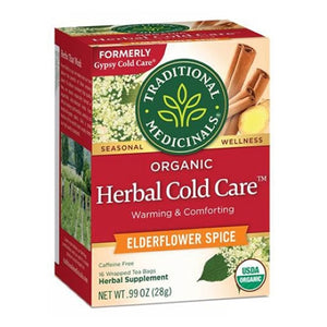 Traditional Medicinals, Organic Herbal Cold Care, 16 Bags