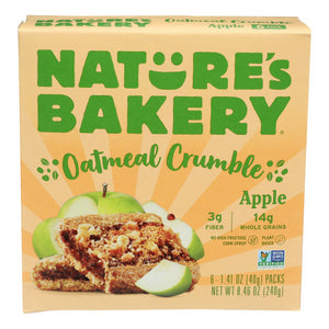 Natures Bakery, Bar Oatmeal Crmble Apple, 8.46 Oz