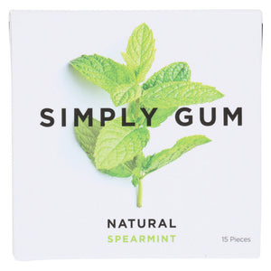 Simplygum, Gum Spearmint, 15 Count(Case Of 12)